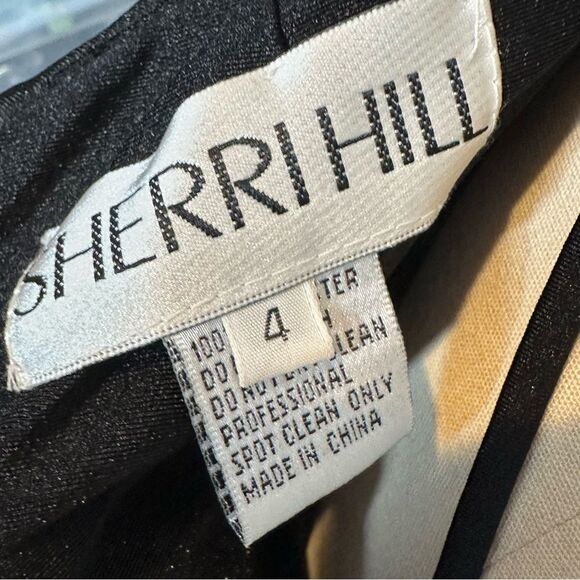 Sherri Hill Black Lace Up Ruched Mini Cocktail Dress | 4 - Picture 8 of 8